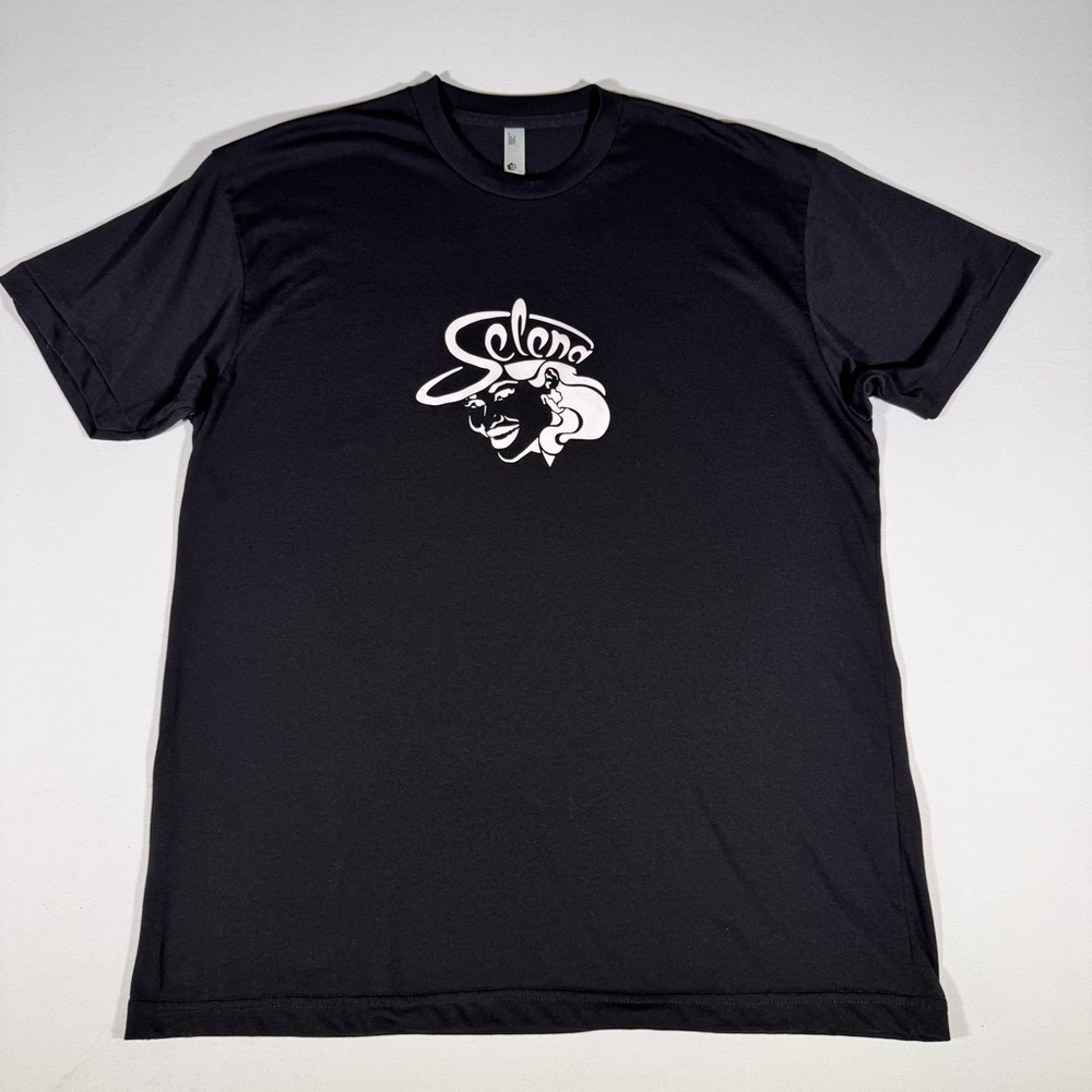 Selena Black Graphic Tee T-Shirt Short Sleeve Adult Size Large Made in USA